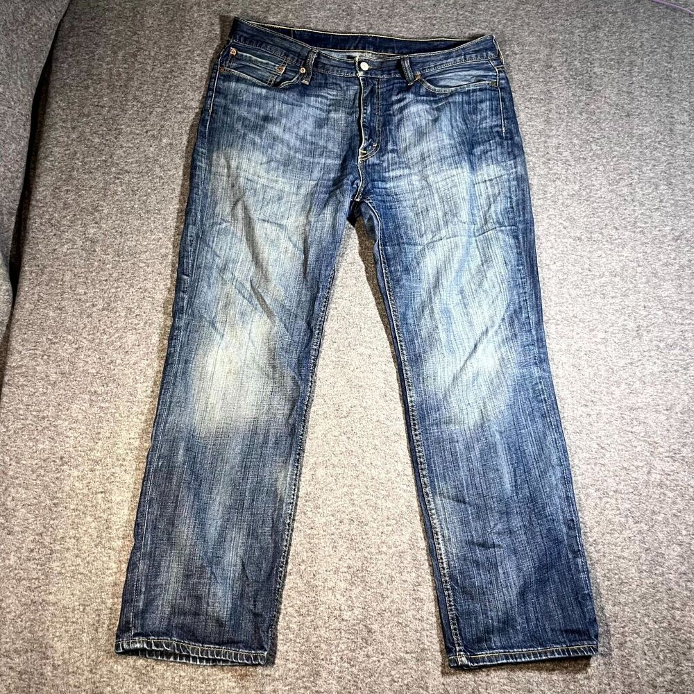 Levi's 514 Jeans Mens 40x31 (Tag 38x32) Blue Classic Straight Fit Stretch Denim